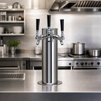 Thumbnail image #2 for Micro Matic USA DS-143-PSSKR Stainless Steel Countertop 3-Faucet Glycol-Cooled Column Draft Beer Tower