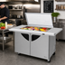 Thumbnail image #2 for Turbo Air Super Deluxe Two-Section Sandwich/Salad Mega Top Refrigerated Prep Table with Glass Lid, 18-Pan Capacity
