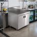 Thumbnail image #2 for Prestige Supreme 42-Inch Stainless Steel Underbar Drainboard Cabinet with Removable Hinged Doors