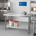 Thumbnail image #2 for BK Resources 72-Inch x 30-Inch Stainless Steel Work Table with Adjustable Undershelf
