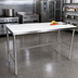 Thumbnail image #2 for John Boos 108-Inch x 30-Inch Reversible Poly Top Trimming Table with Stainless Steel Legs
