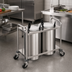 Thumbnail image #2 for Atlas Metal Heated 2-Stack Mobile Open Plate Dispenser for 10-1/8 Inch Dishes
