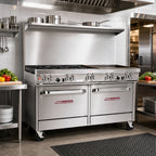 Thumbnail image #2 for Southbend (Middleby) Ultimate 4602DC-2RR 60-Inch Commercial Gas Range with 6 Open Burners, 24-Inch Griddle/Broiler, Standard Oven & Cabinet Base
