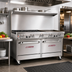 Thumbnail image #2 for 60-Inch Commercial Gas Restaurant Range with 6 Burners, 24-Inch Griddle/Broiler, Standard Oven and Cabinet Base