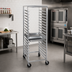 Thumbnail image #2 for Channel Standard Series Aluminum Side-Load Steam Table Pan Rack for 12 x 20 Pans, 64 Inch High, 34 Pan Capacity