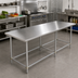Thumbnail image #2 for 120-Inch x 36-Inch Stainless Steel Work Table with Galvanized Open Base