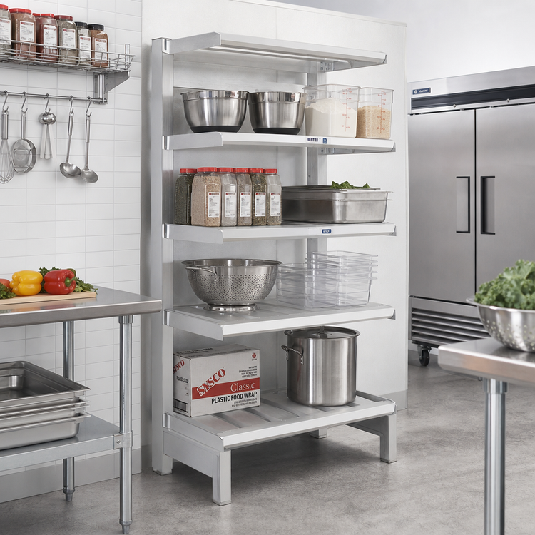 Product image #2 for Channel Manufacturing SC2042 Solid Cantilever Shelf, Aluminum, 42W x 20D x 72H