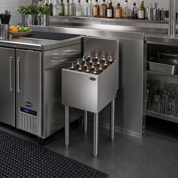 Product image #2 for Krowne Royal Series Underbar Stainless Steel Elixir Station, 12 Inch x 18.5 Inch, 15-Bottle Capacity
