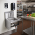 Thumbnail image #2 for BK Resources Space Saver Wall-Mounted Hand Sink with Gooseneck Faucet and Dual Knee Pedals, 9
