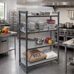 Thumbnail image #3 for Cambro Camshelving® Elements ESR2472151 Full 4-Sided Shelf Rail Kit, 24 x 72 in, Polypropylene, Soft Gray