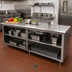 Thumbnail image #2 for Advance Tabco Special Value Series 96-Inch x 30-Inch Flat Top Open Base Stainless Steel Work Table with Mid Shelf