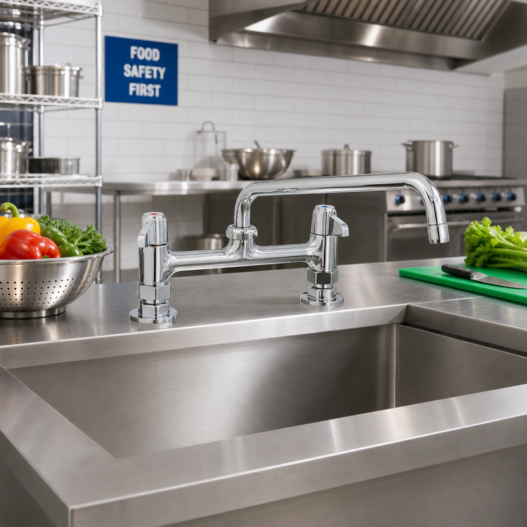 Product image #2 for Equip 8-Inch Center Deck Mount Mixing Faucet with 18-Inch Swing Nozzle