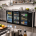 Thumbnail image #2 for Beverage-Air 72-Inch Three-Section Food-Rated Pass-Thru Back Bar Refrigerator with 6 Glass Doors