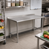 Thumbnail image #2 for BlendPort Budget Series 30 x 24 Inch 430 Stainless Steel Work Table with Rear Upturn and Tubular Base