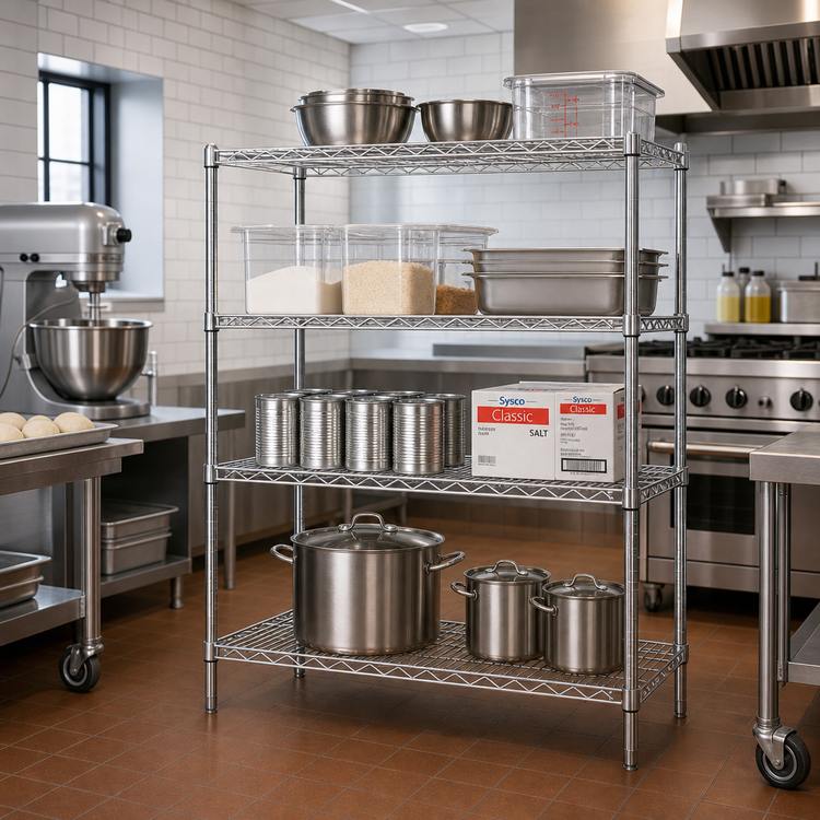 Product image #2 for Metro Super Erecta 36"W x 24"D x 74"H Chrome Plated 4-Shelf Wire Shelving Unit
