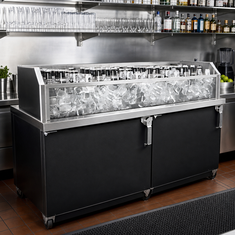 Product image #2 for Glastender 54-Inch Back Bar Glass Ice Display Unit with Double-Pane Glass Panels