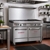 Thumbnail image #2 for Southbend Ultimate 48-Inch Commercial Gas Restaurant Range with 2 Non-Clog Burners, 36-Inch Charbroiler, Convection Oven, and Cabinet Base