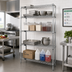 Thumbnail image #2 for Quantum 86-Inch Chrome Plated Wire Shelving Starter Kit, 54W x 21D x 86H, 4 Shelves