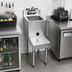 Thumbnail image #2 for CHOICE Stainless Steel Freestanding Underbar Blender Station with Sink and Backsplash, 12-Inch x 29-Inch