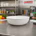 Thumbnail image #3 for Cambro Camwear 3.2 Qt White Round Ribbed Bowl, 10-Inch Polycarbonate