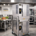 Thumbnail image #2 for AccuTemp Evolution P61201E060 DBL Two-Compartment Boiler-Free Convection Steamer, Propane, 12-Pan, with Stand