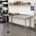 Thumbnail image #2 for Advance Tabco Special Value Series 84-Inch x 24-Inch Open Base Work Table with 1-1/2-Inch Rear Backsplash