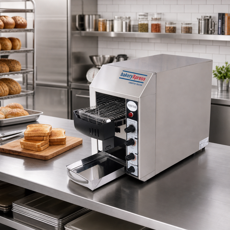 Product image #3 for BakeryXpress Countertop Conveyor Toaster, 1-Slice Feed, 180 Pieces Per Hour