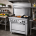 Thumbnail image #2 for Garland GFE Starfire Pro 36-Inch Gas Restaurant Range with 2 Open Burners, 24-Inch Thermostatic Griddle, and Standard Oven