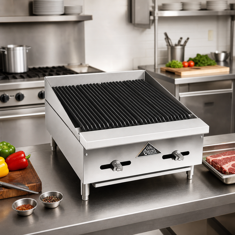 Product image #2 for Comstock-Castle 18-Inch Countertop Radiant Gas Char-Broiler with Cast Iron Grates
