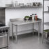 Thumbnail image #2 for Eagle Budget Series 30 x 30 Inch Stainless Steel Corner Work Table with 4-1/2 Inch Backsplash