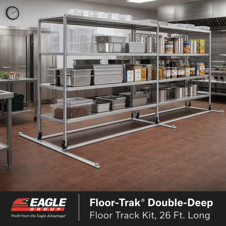 Product image #2 for Eagle Group Floor-Trak Double-Deep Floor Track Kit, 26 Ft. Long