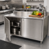 Thumbnail image #2 for Dual-Access Stainless Steel Chef Table Cabinet Base with Hinged Locking Doors, 60 x 36 x 34-3/4 Inches