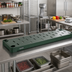 Thumbnail image #2 for Quik-Set 48 Inch x 24 Inch Louvered Solid Shelf, 14 Gauge Galvanized Steel, Green Epoxy Finish