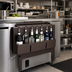 Thumbnail image #3 for Cambro 730SR131 7-Bottle Single Hang-On Plastic Speed Rail, 29-Inch, Dark Brown