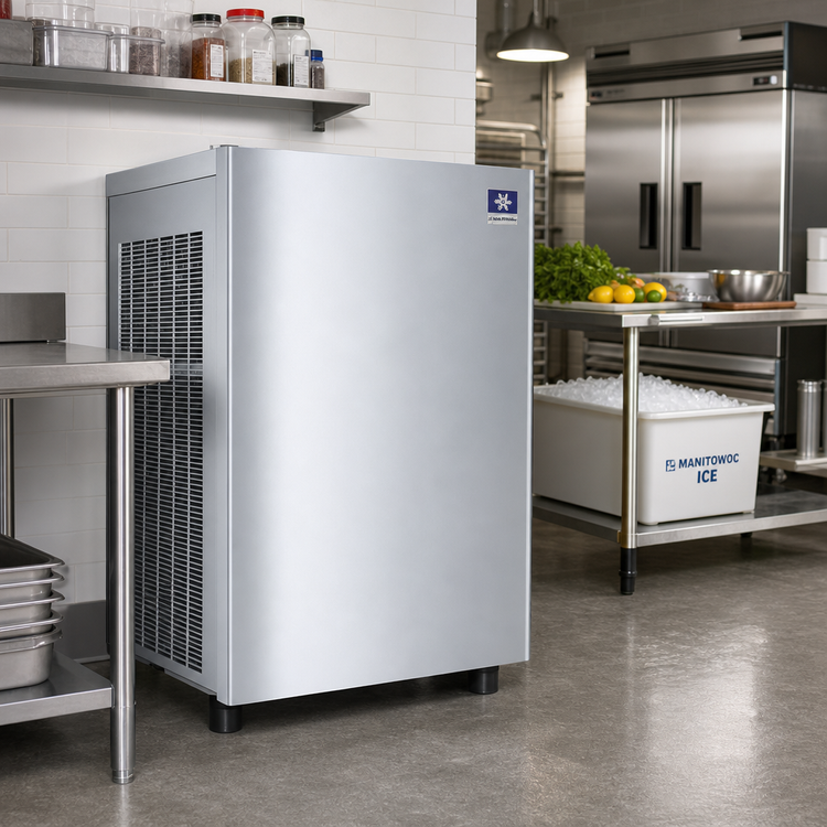Product image #2 for Manitowoc RFP0620W Self-Contained Water-Cooled Flake Ice Maker, 740 lb/Day