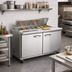 Thumbnail image #2 for IKON Refrigeration 36-Inch Mega Top Two-Section Sandwich / Salad Prep Table with 15 1/6 Pan Opening