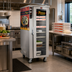Thumbnail image #2 for FWE TS-1633-36 Mobile Heated Pizza Holding Cabinet, 36 x 16-18.5 Inch Pizza Box Capacity
