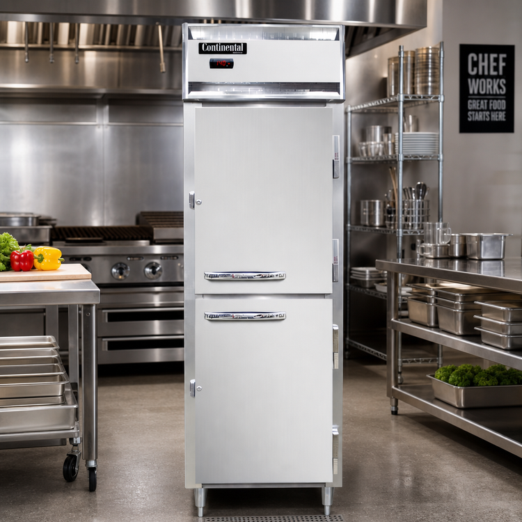 Product image #2 for Designer Line DL1W-HD 1-Section Reach-In Heated Holding Cabinet with Half Doors