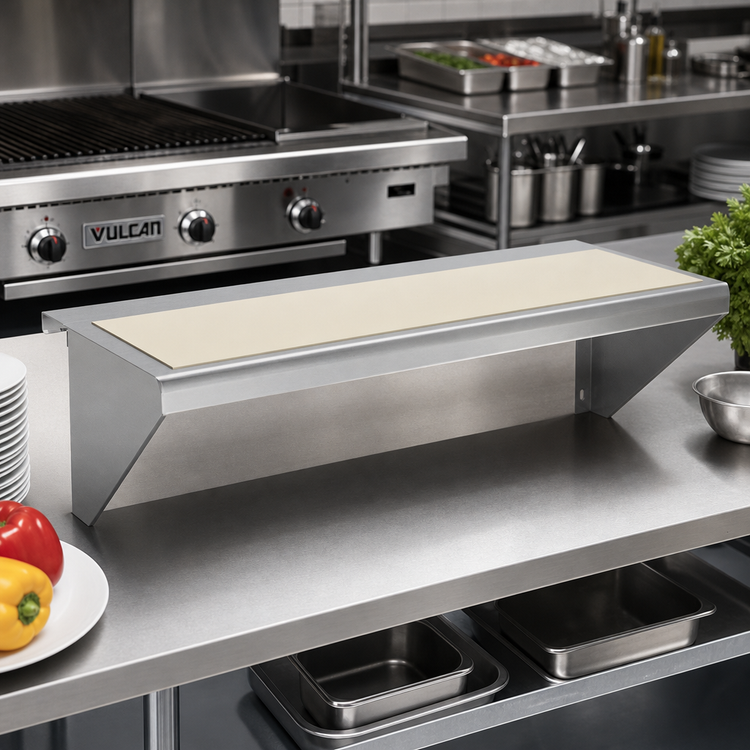 Product image #2 for Vulcan 48-Inch Stainless Steel Charbroiler Cutting Board with Sani-Tuff Rubber Insert