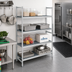 Thumbnail image #2 for Fermostock 4-Tier Perforated Polymer Shelving Starter Unit, 47W x 18D x 71H