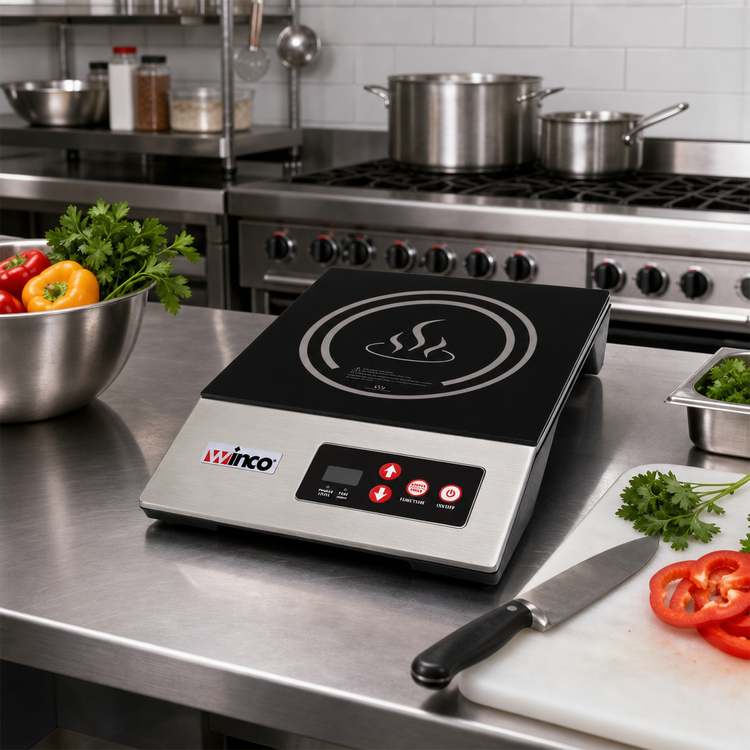 Product image #2 for Winco Economy Countertop Induction Cooker, Single Burner, 120V, 1.8 kW