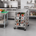 Thumbnail image #2 for Half-Size Mobile Aluminum Can Rack with Stainless Steel Top, 54 #10 Can Capacity