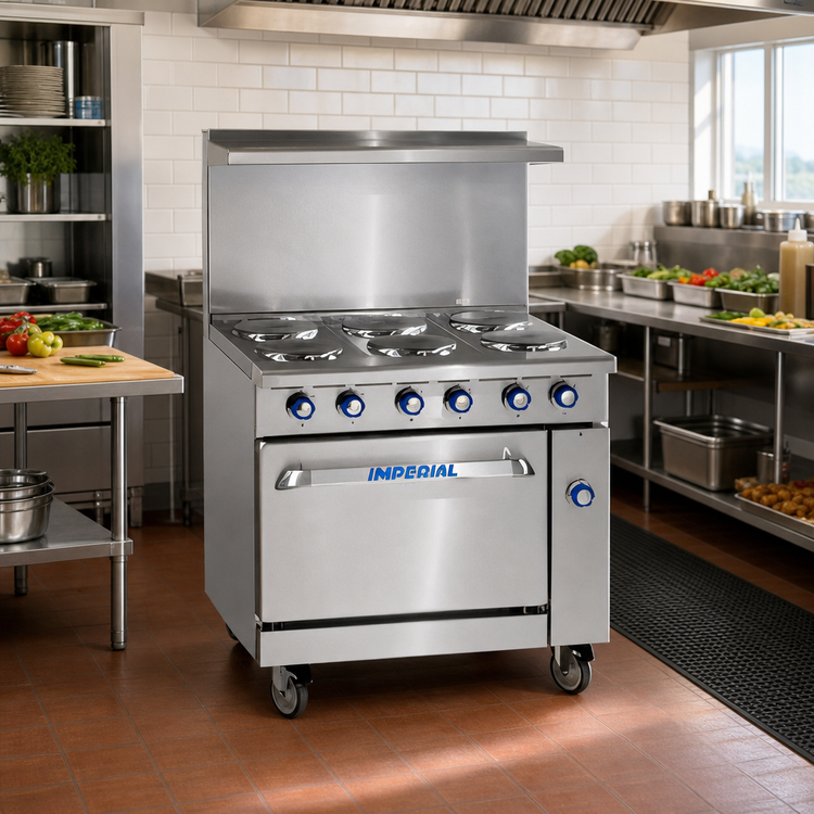 Product image #2 for Imperial Pro Series 36-Inch Gas Restaurant Range with Griddle Top and Convection Oven