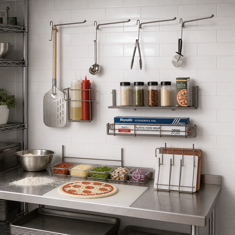 Product image #2 for Metro SmartWall Accessory Kit for Pizza Prep, Metroseal Gray Finish