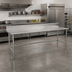 Thumbnail image #2 for Advance Tabco 108 Inch x 24 Inch 16 Gauge 304 Stainless Steel Work Table with 5 Inch Backsplash and Galvanized Base