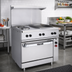 Thumbnail image #3 for Vulcan 36-Inch Electric Restaurant Range with 2 Hot Tops, 12-Inch Griddle, and Oversized Oven