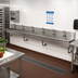 Thumbnail image #2 for Advance Tabco 6-Station Wall-Mounted Electronic Hand Sink with 6 Faucets, 120-Inch Wide