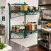 Thumbnail image #2 for Quantum Cantilever Double-Shelf Wall-Mount Wire Shelving Unit, 30 x 21 Inches, Green Epoxy Antimicrobial Finish