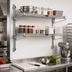 Thumbnail image #2 for Wall-Mount Cantilever Double-Shelf Wire Shelving Unit with 48 x 12 Inch Shelves