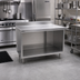 Thumbnail image #2 for Eagle Spec-Master Marine Series Open Front Cabinet Base Work Table, 60 x 30 Inches, 14-Gauge 304 Stainless Steel Top